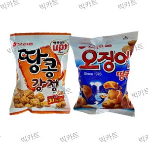 오리온 땅콩강정 80g X 3+ 오징어땅콩 98g X 3
