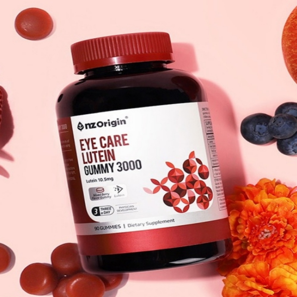 비제이마켓 미국산 <b>아이케어 루테인 구미3000</b> 1개월분 눈피로개선 노령자아이케어 건강식품