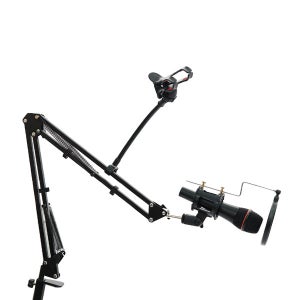 Coms 3 in 1 마이크 스탠드 거치대 탁상용 책상용 3단 암 거치대 스마트폰 IB195