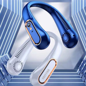 저소음 초강력 넥밴드 선풍기 휴대용 미니 목걸이 에어쿨러