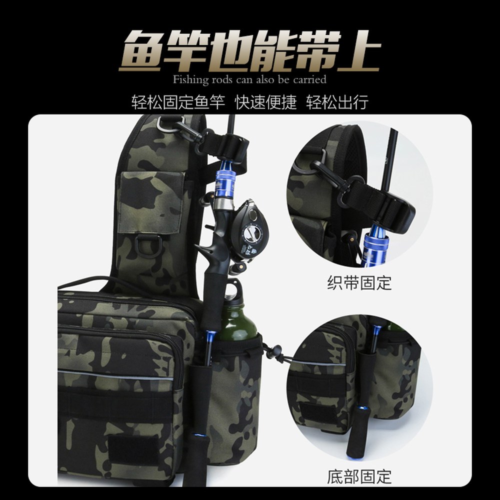 다기능 루어가방 낚시 태클 배스가방 허리 롱지그백 피싱백 메탈지그파우치 배스 싱글 적 다크