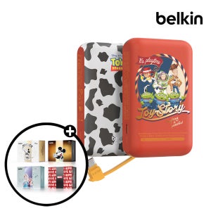 벨킨 디즈니 C타입 케이블 일체형 20W 10000mAh 보조배터리 토이스토리(BPB021qcTS-DY)