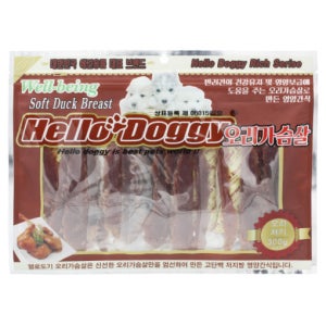 헬로도기 강아지건조간식 사사미 애견 대용량강아지간식 오리져키, 300g, 1개