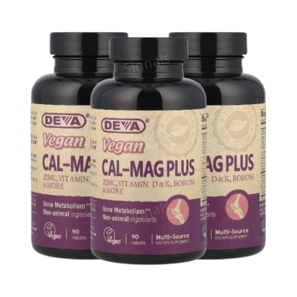Deva <b>Cal</b> <b>Mag</b> 칼슘 마그네슘 플러스 90정 3개 비타민D K 붕소 아연
