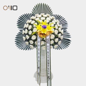 울산 근조 오브제화환 고급 스탠드형 하늘공원 장례식장 부의 조의 1단