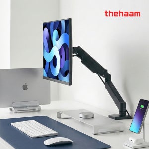 더함 모니터암 거치대 노트북 싱글 모니터 암 스탠드 81.3cm(32인치) 싱글 기계식