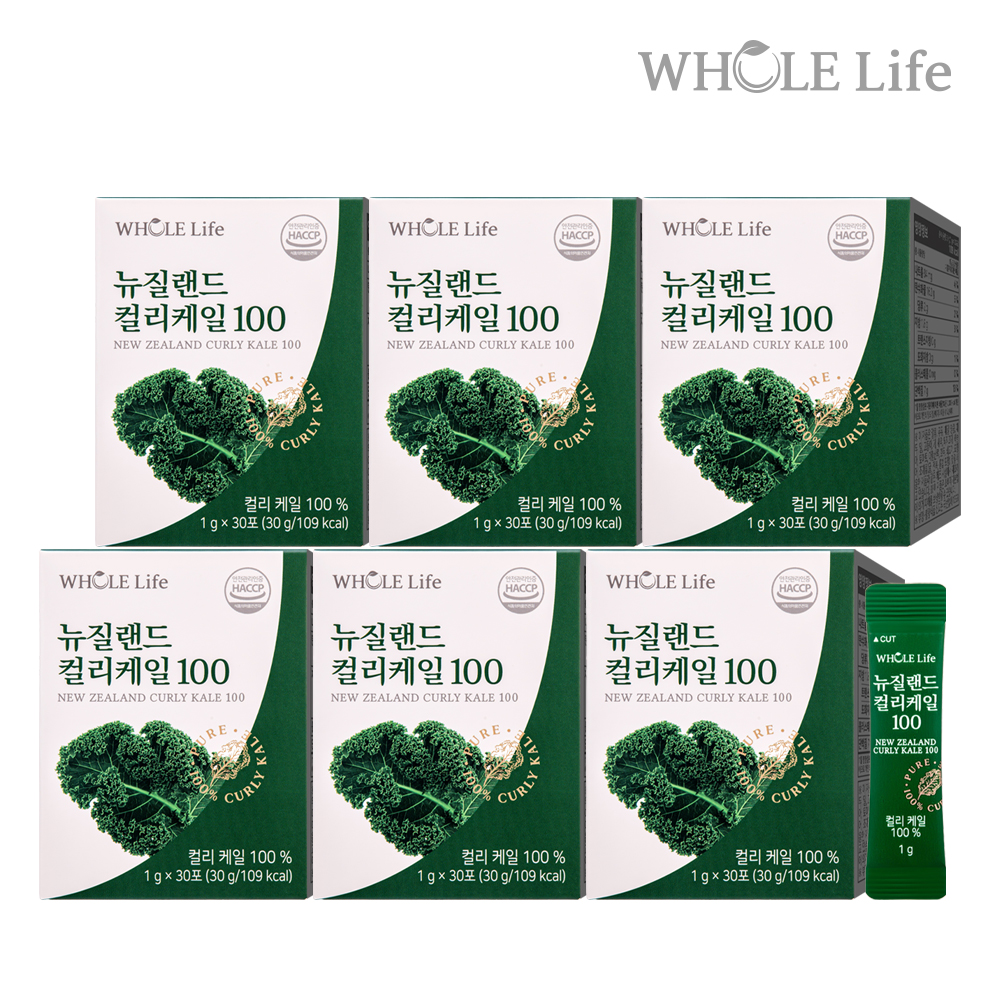 <b>홀라이프</b> 뉴질랜드산 컬리케일 100 1g 30포, 6개