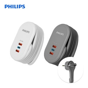 필립스 멀티탭 고용량 파워 트래블 1구 USB 1.5M 납작 콘센트 안전 접지 여행용