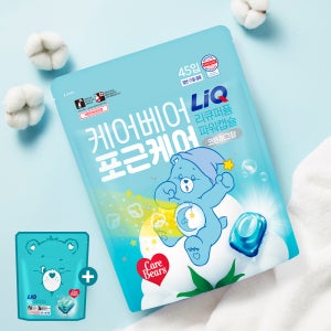 리큐X케어베어 퍼퓸파워캡슐 코튼허그 45입 1개+에메랄드블루밍 4입