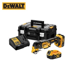 디월트 20V MAX 무선 충전 멀티커터 세트(5.0Ah 2팩) DCS356P2-KR