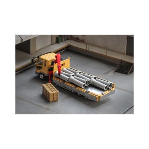 GCD 프리미엄 FUSO Fighter 크레인 트럭 옐로우 1:64 다이캐스트 미니어처 자동차