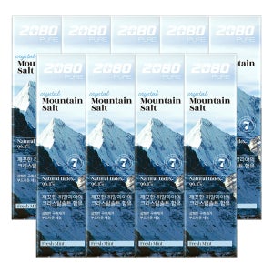 애경 2080 퓨어 마운틴 크리스탈솔트 치약 후레쉬민트향 120g, 9개