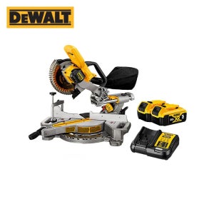 디월트 충전 185mm 슬라이딩 각도 절단기 (5Ah 2팩, 날포함) DCS361P2