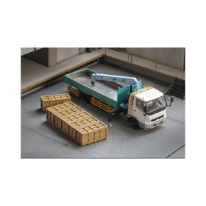 GCD 프리미엄 FUSO Fighter 크레인 트럭 블루 1:64 다이캐스트 미니어처 자동차