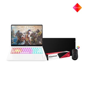 오멘 슬림 14 U7 RTX 5060 32GB 1TB 2.8K OLED fb1037TX 게이밍 노트북 + 무선 마우스 + 마우스 패드