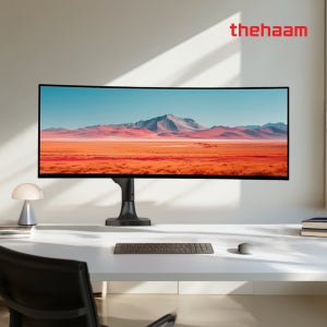 더함 모니터암 고중량 헤비 싱글 모니터 거치대 81.3cm(32인치) 114cm(45인치)