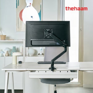 더함 모니터암 거치대 가스스프링 노트북 싱글 듀얼 모니터 암 스탠드 81.3cm(32인치)
