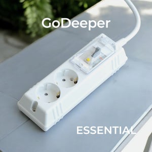[고디퍼 GoDeeper] 에센셜 고용량 전기멀티탭 누전차단기 2구 10m, 화이트, 2개
