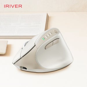 아이리버 항균 충전식 멀티페어링 블루투스 무소음 무선 버티컬 마우스 EV35C 베이지