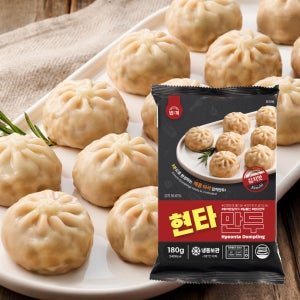 현타 육즙가득 김치 포자 만두 전자렌지 간편 냉동 180g