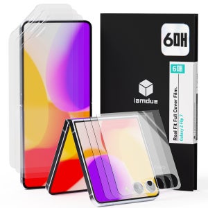 아이엠듀 지문인식 강화유리 풀커버 액정보호필름 세트 갤럭시Z 플립7, 6매입