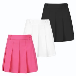 SNP골프 여성 모던핏 프론트 버튼 골프 스커트