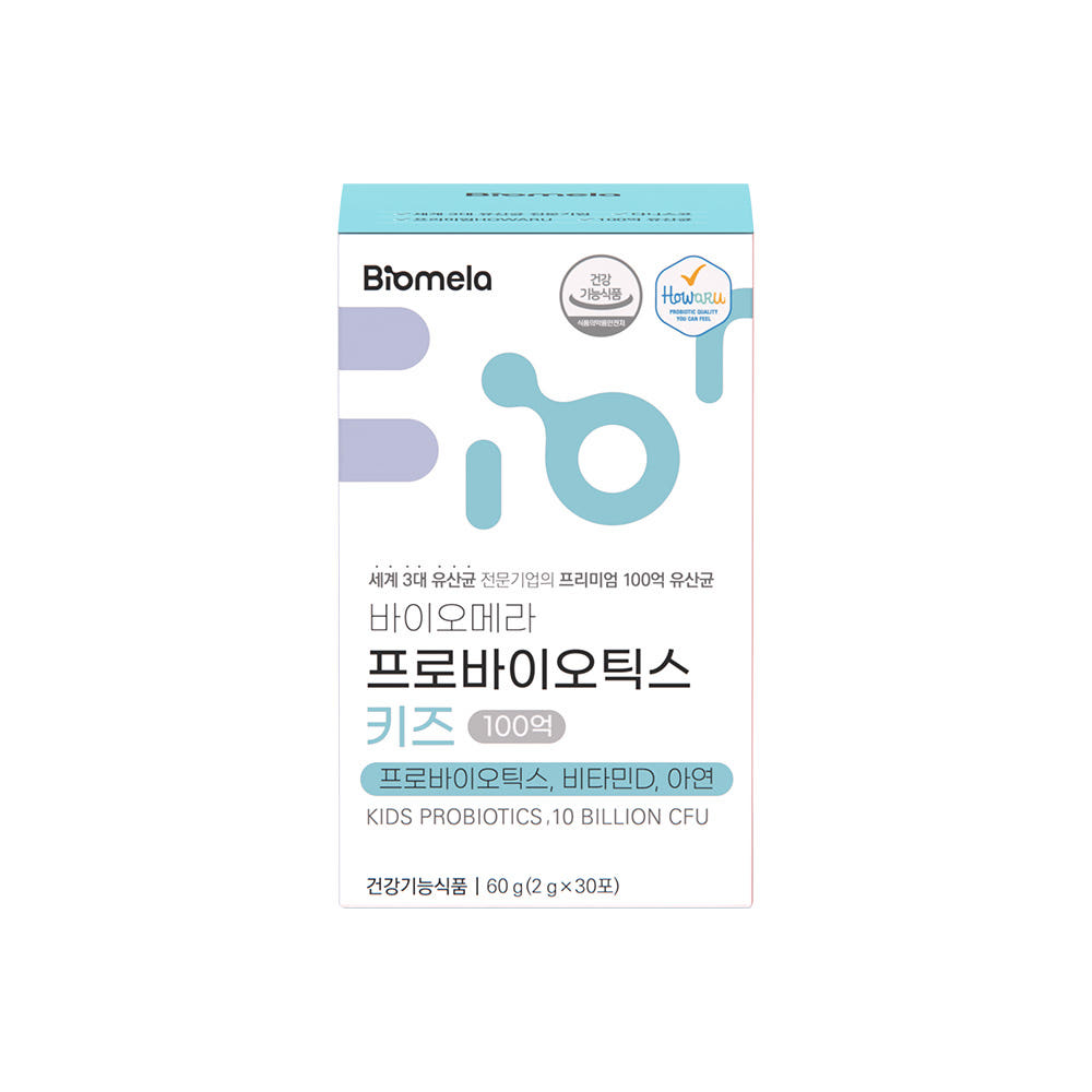 바이오메라 프로바이오틱스 키즈 아기 어린이 유산균 우유맛 100억 30포, 1개