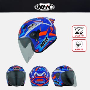 NHK헬멧 S1 GP PRO 보 벤더나이더5 블루글로시 오토바이 오픈페이스 헬멧
