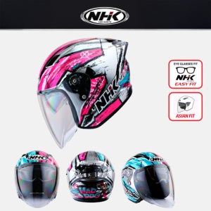 NHK헬멧 S1 GP PRO 아치 크롬 실버 오토바이 오픈페이스 헬멧