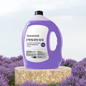 순수달 파워 세탁세제 라벤더 2.5L 4개 온가족 액체 중성 대용량 드럼 일반 세탁기