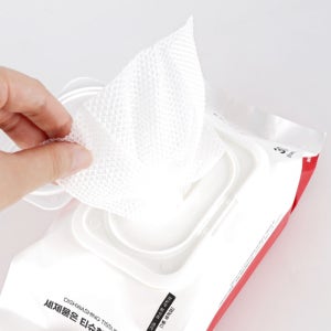 레드캡 세제묻은 티슈형 수세미 일회용