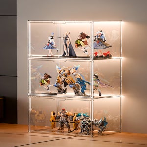 피규어 장식장 50X37X30cm 특대형 진열장 레고 건담 대형 케이스 3단 조명