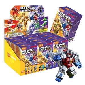 팝마트 Pop Mart BLOKEES Transformer Defender 버전 2 빌딩 블록 조립 블라인드 박스 완구 5.5cm 미니 Starscream Bumblebee 액션