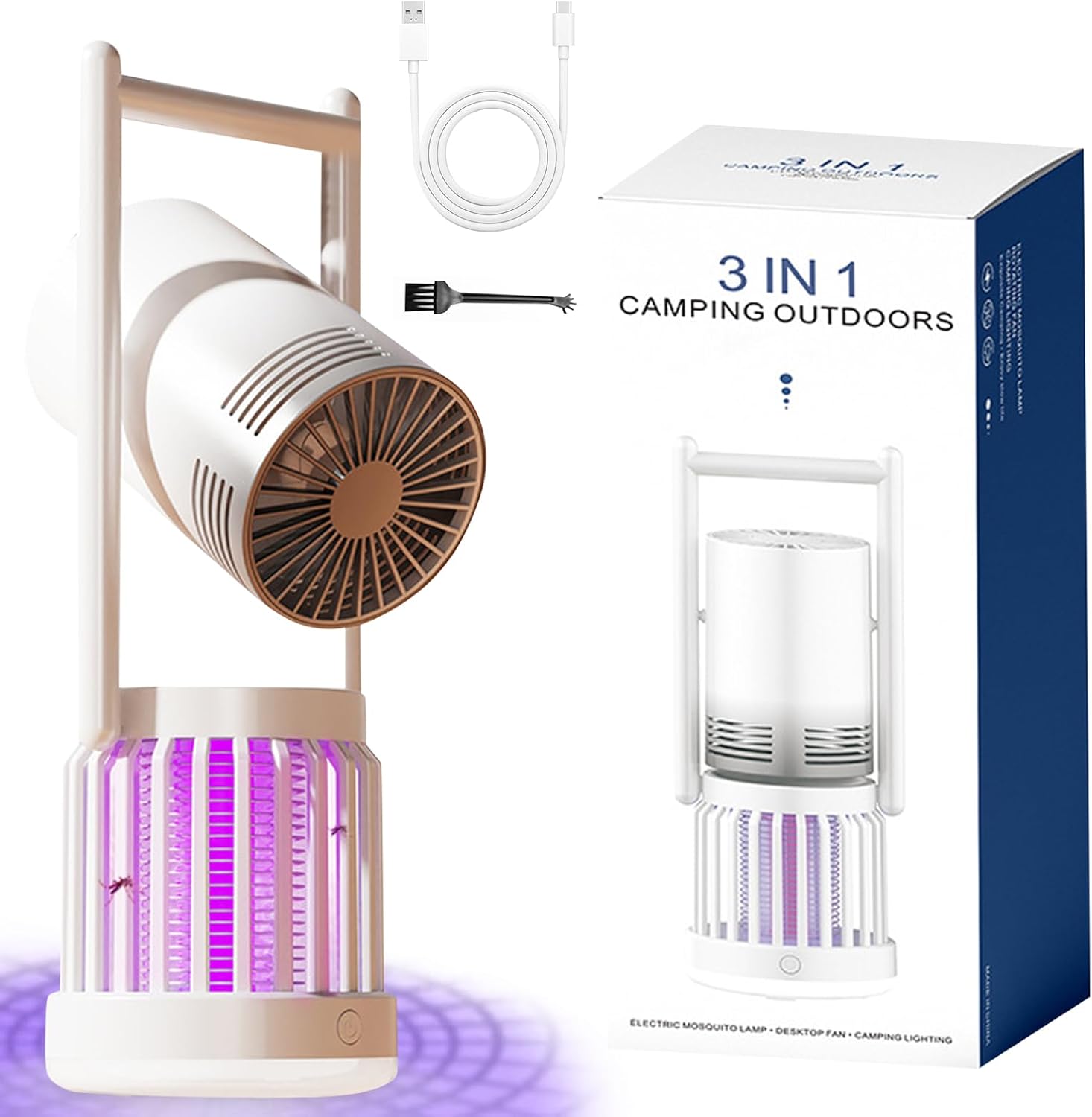 전기 살충기 모기 트랩 퇴치제 선풍기형 여름철 야외 모기램프 캠핑 감성