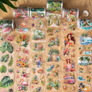 트로피컬 드림 빈티지 다꾸 PET 마테 스티커 5C3