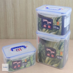 손잡이 핸디락 밀폐용기 3.3/4.7/7L 사각밀폐용기