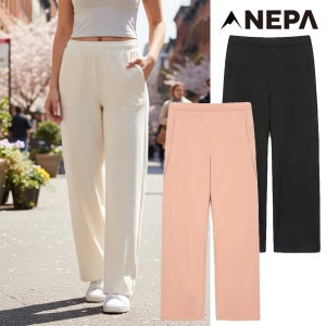 네파여성바지 멜로우 세미와이드 아스킨 트레이닝