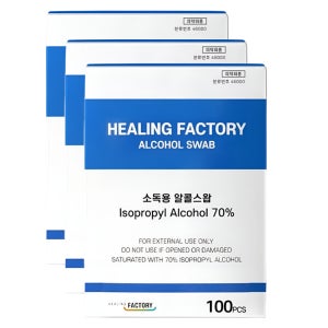 이소프로필 알콜 방역 살균 세척 소독용 IPA 알코올 스왑 100매 3개