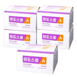 이소프로필 알콜 방역 살균 세척 소독용 IPA 알코올 스왑 100매 5개