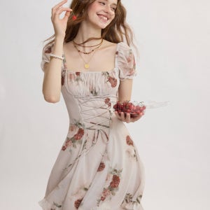 [신스덴] 앤틱 레이스업 미니원피스