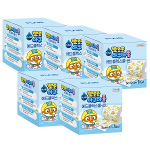 뽀로로 잘라쓰는 아쿠아롤 방수 밴드 5cmx3m 5롤 키즈 어린이 상처 캐릭터밴드