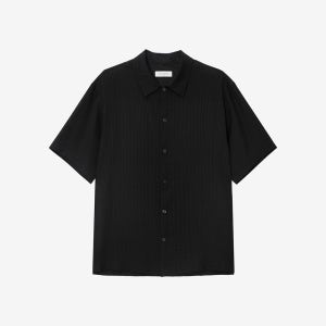 마인드브릿지 스트라이프 오버핏 반팔셔츠 MZWS4101