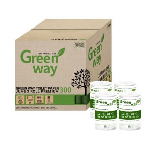 그린웨이 프리미엄 점보롤 천연펄프 2겹 270M 16롤