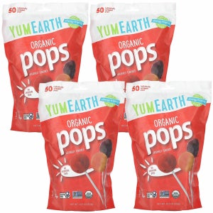 (아이허브) 얌얼스 4개X 막대사탕 여러 가지 맛 50개입 310g(10.9oz) 해외직구