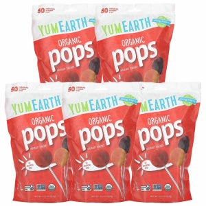 (아이허브) 얌얼스 5개X 막대사탕 여러 가지 맛 50개입 310g(10.9oz) 해외직구