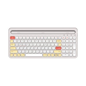 Coms 크래들 무선 블루투스 5.0 키보드 스마트폰 태블릿PC 거치 화이트 AB406