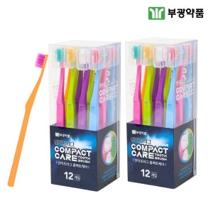 부광약품 안티프라그 콤팩트케어 칫솔 초극세모 12개입x2