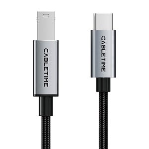 케이블타임 C타입 USB2.0 B CM BM 케이블 프린터 연결 CA16 0.5m, 1개