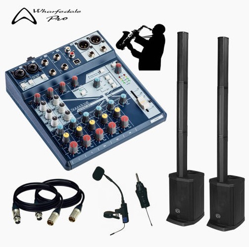 색소폰 음향기기 악기연주 행사용 블루투스스피커 악기마이크