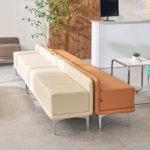 에스페라 대기실 약국 휴게실 로비 병원 대기 의자 3인용 아이보리